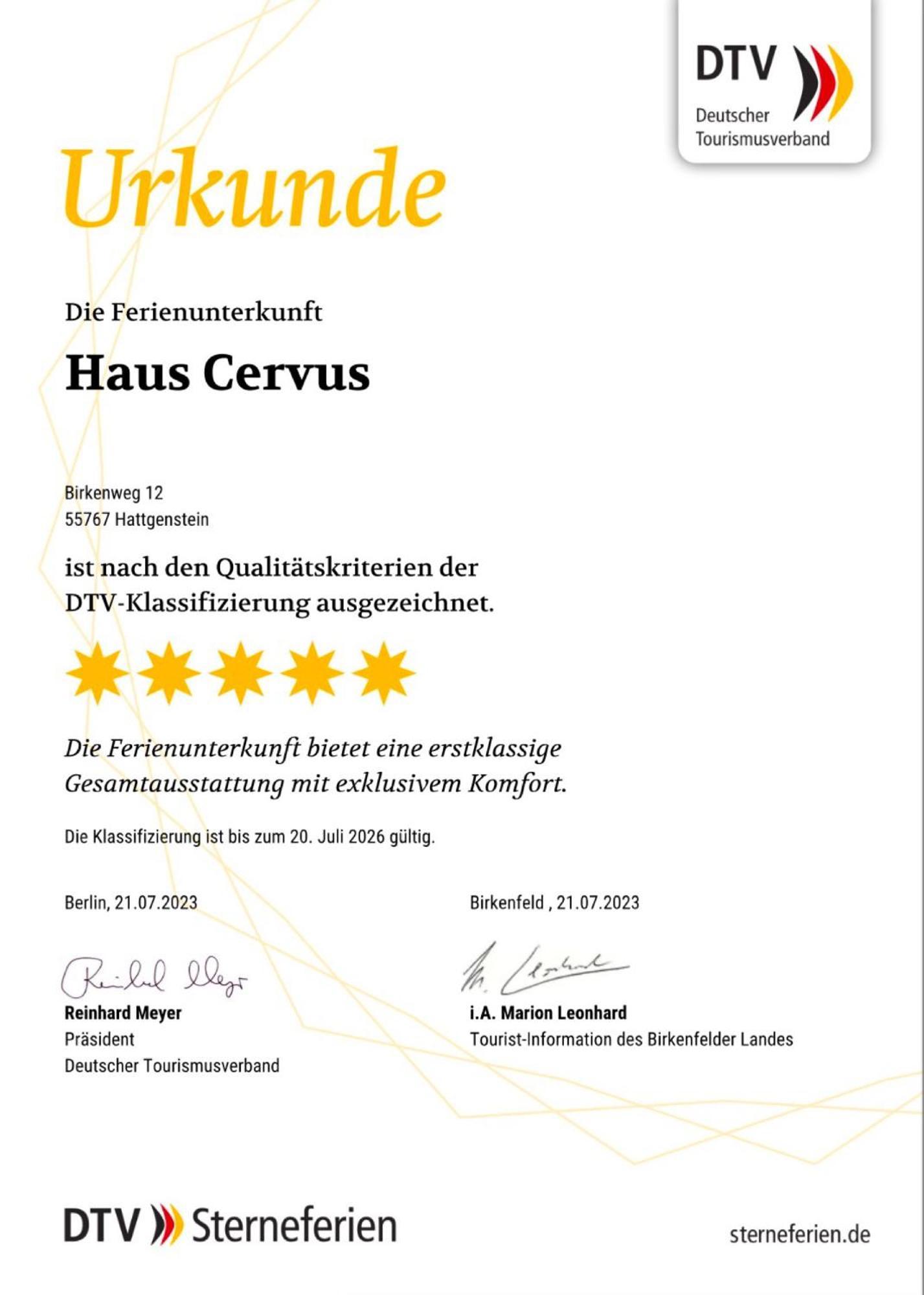 הוילה Hattgenstein Haus Cervus מראה חיצוני תמונה